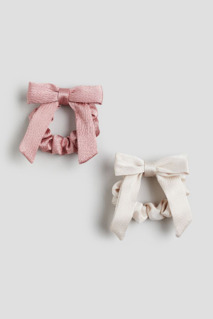 2-pack bow-detail scrunchies
