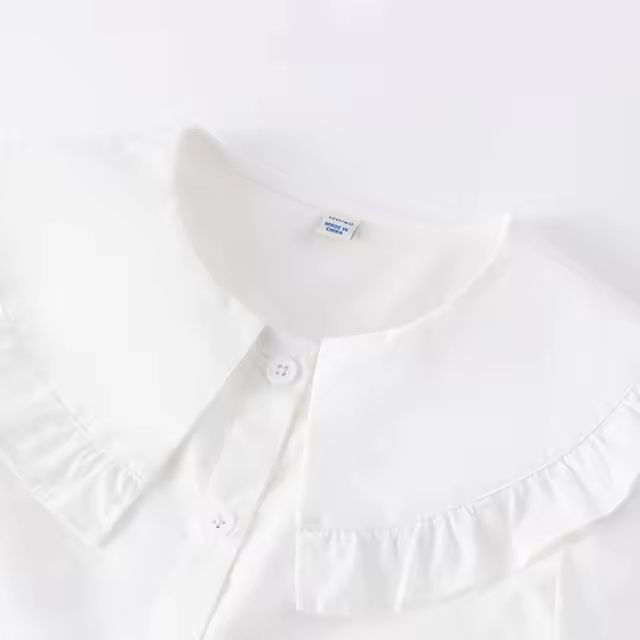 Children versatile casual summer white shirt - Image 2