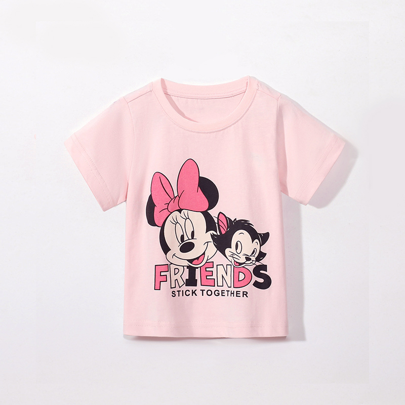 B100% Cotton O-Neck Kids Tops Cartoon T Shirts - Image 4
