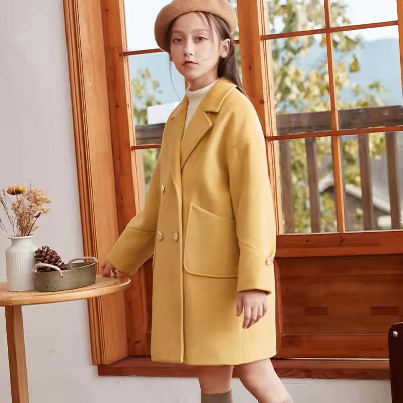 Fashion Kids Trench Coat Windproof Kids Wool Coats - Image 2