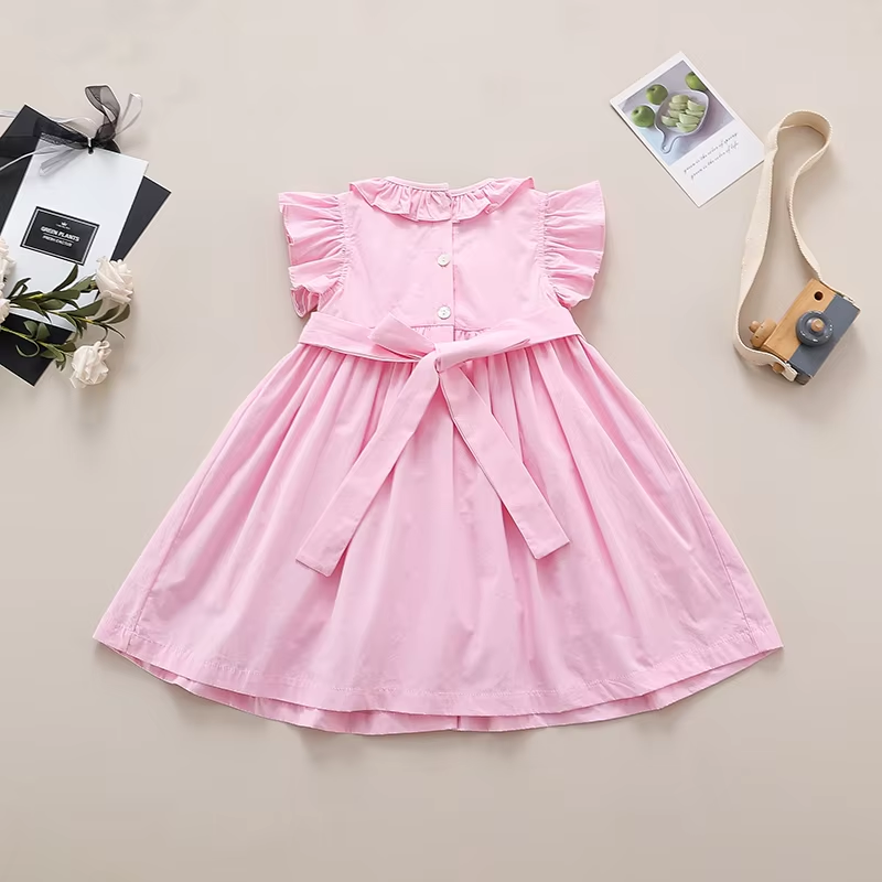 Pink Cotton Liner Kids Dresses Girls - Image 3