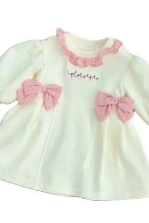 Sweet and cute high-end western-style lace bow skirt