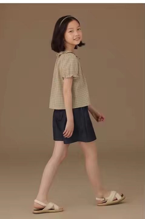 Children Top Sweet Loose Versatile Girls Short-sleeved