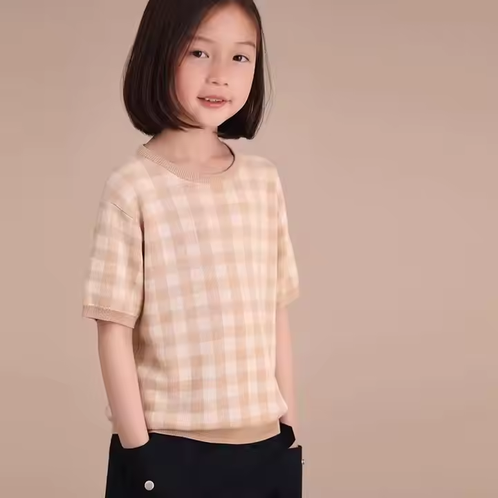 Children T shirt Regular O-neck Unisex Tops Cotton - Image 3