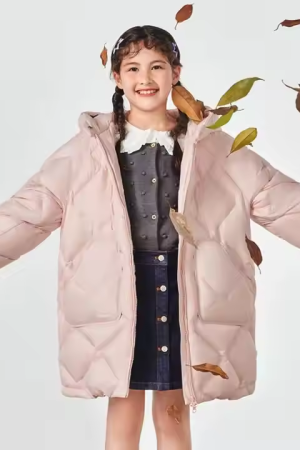 Winter White Duck Down Hooded Puffer Down Jackets