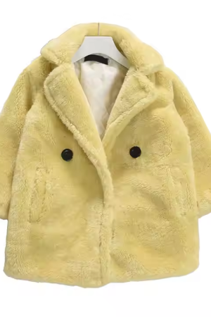 Children Pretty Faux Lamb Fur Warm Wool Teddy Coats